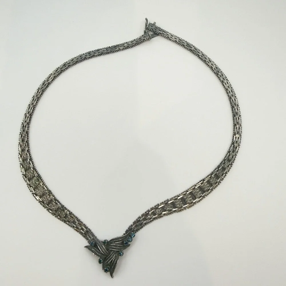 Vintage Sterling Silver 925 Italian Riccio Link Chunky Choker Necklace 16